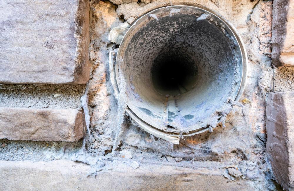 Clogged dryer vent — fire hazard